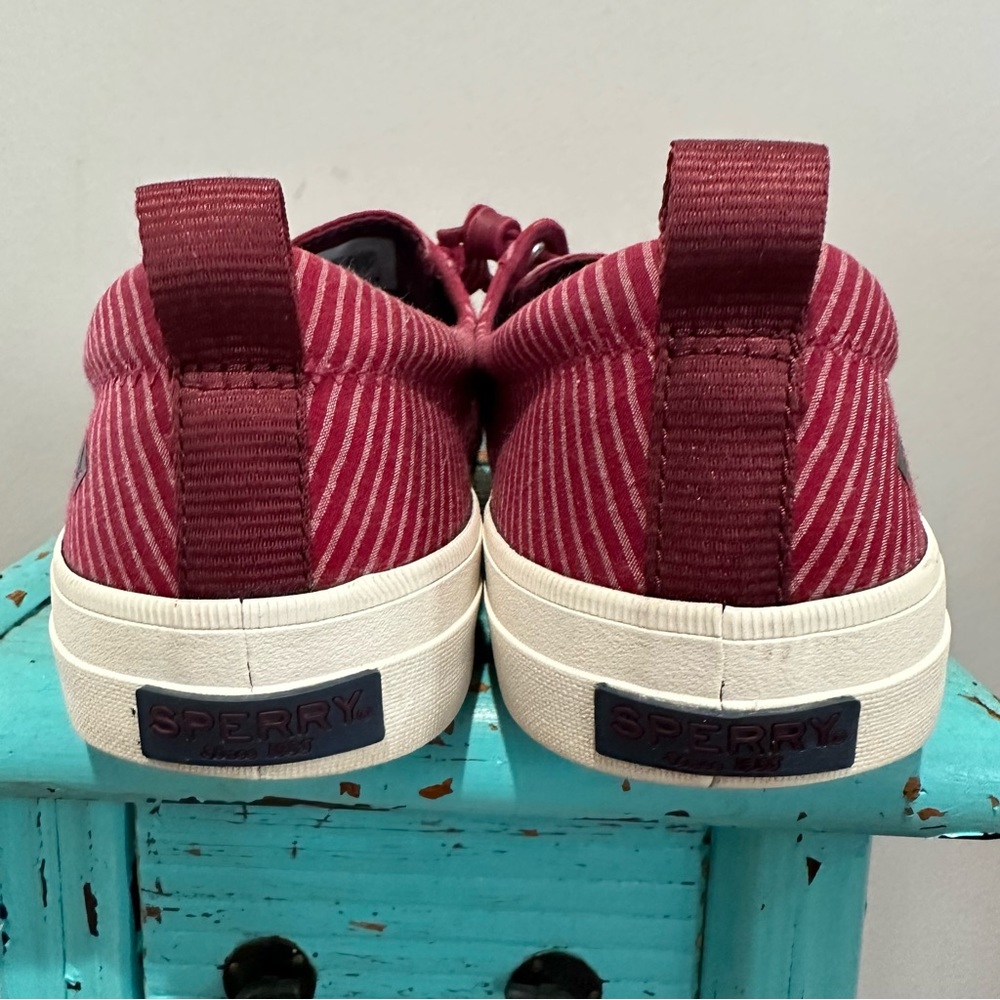 Sperry Crest Vibe Cotton Rip Pink Sneakers Size 10 - Picture 4 of 13